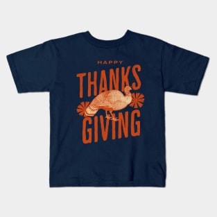 Thanksgiving Turkey Vintage Grunge Texture Design Kids T-Shirt